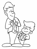 A coloring page of fathers day